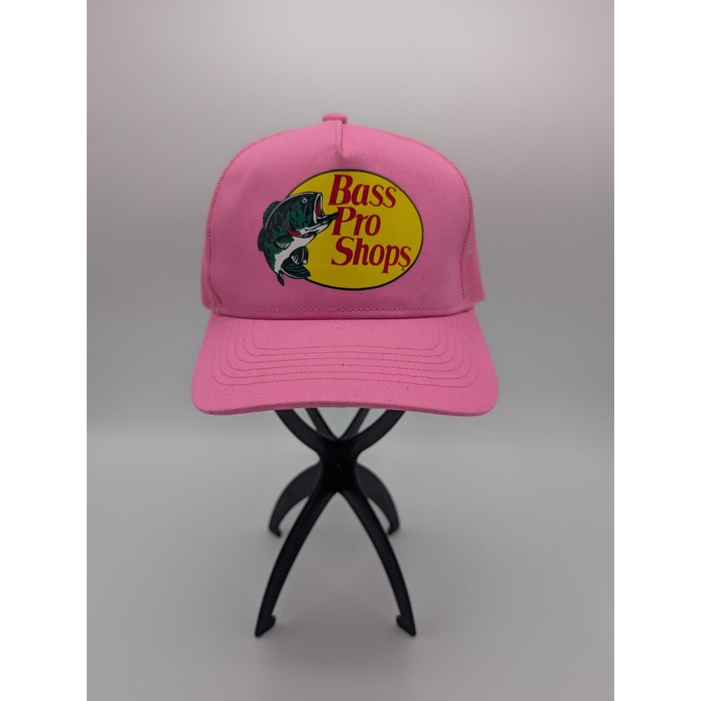 Bass Pro Shops Hot Pink Mesh Trucker Hat Cap Big Mouth Unisex One Size Fit Most